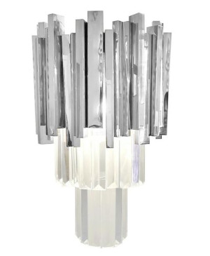 Lampa ścienna IMPERIAL WALL SILVER - stal, kryształ