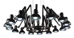Lampa wisząca RAGNO 16 czarna - aluminium