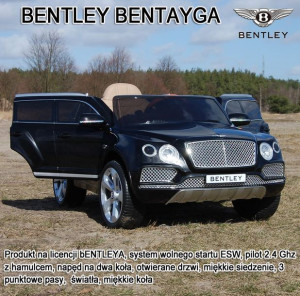 Samochód na akumulator Bentley Bentayga Czarny