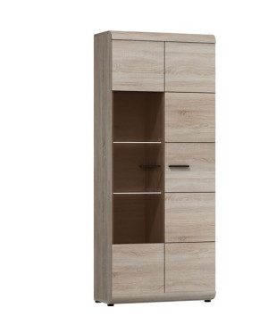 STOJĄCA WITRYNA BAREK + LED do Salonu Pokoju LIVIA  DĄB SONOMA