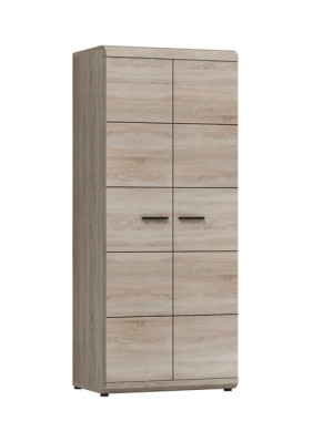 Szafa Dwudrzwiowa Garderoba Drążek Półki 80 Cm Livia Dąb Sonoma