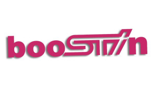 Wycinana naklejka BOOSTIN subaru sti różowa
