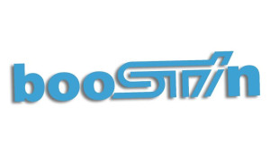 Wycinana naklejka BOOSTIN subaru sti błękitna