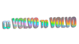 Wycinana naklejka CO VOLVO TO VOLVO holograficzna