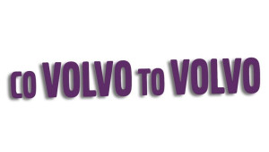 Wycinana naklejka CO VOLVO TO VOLVO fioletowa