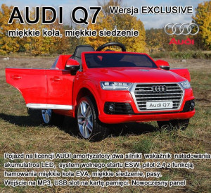 Pojazd auto na akumulator Audi Q7 2 4G New Model Lakierowany Czerwony