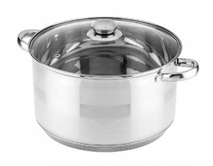 24cm Duży Garnek Stalowy 6,7-litra Gastronomia