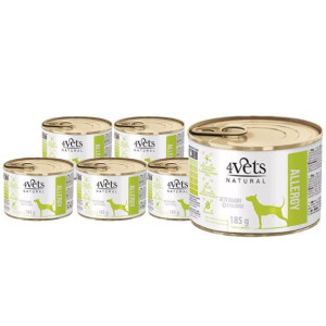 4Vets Natural Dog Allergy Lamb New 6 x 185g