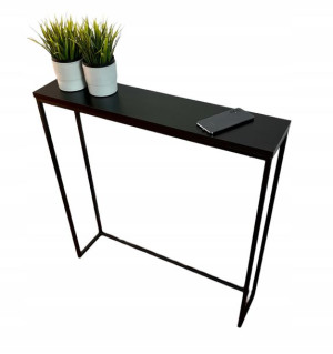 Konsola toaletka LOFT industrialna metalowa czarna 80x82x18cm