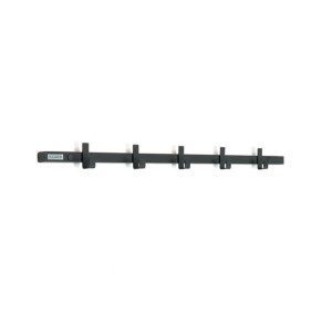 Wieszak industrialny wiszący na ścianę do przedpokoju Dag 100 cm CZARNY MAT