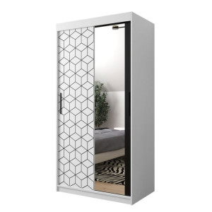 SZAFA PRZESUWNA z lustrem Plaster II 100 cm