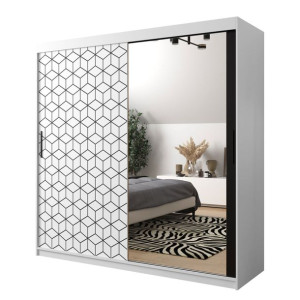 SZAFA PRZESUWNA z lustrem Plaster II 200 cm