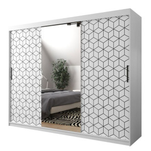 SZAFA PRZESUWNA z lustrem Plaster II 250 cm