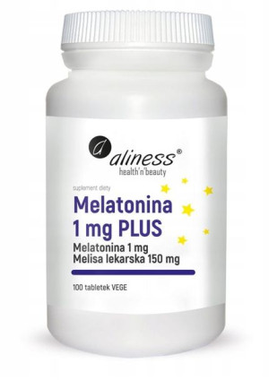 Aliness melatonina 1 mg plus melisa 150 mg