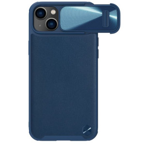 Etui Nillkin CamShield Leather S Apple iPhone 14 Plus niebieskie