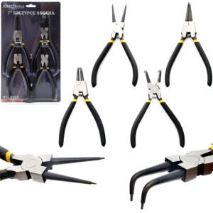 Zestaw Szczypiec Szczypce Do Pierścieni Segera 7' 180mm 4 Elementy