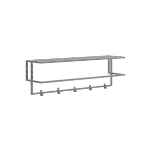 Industrialny wieszak metalowy Gorm 70cm SZARY MAT do przedpokoju korytarza