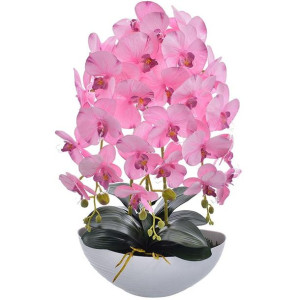 Sztuczny Storczyk Orchidea Donicy Roślina Kwiat 60 Cm