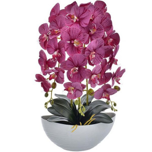 Sztuczny Storczyk Orchidea Donicy Roślina Kwiat 60 Cm