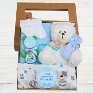 Zestaw prezentowy niemowlę Gift Baby Box Metryczka