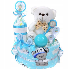 TORT z PAMPERSÓW PREZENT z pieluch CHRZEST 3