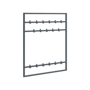 Metalowy wieszak ścienny Halvard 80 cm GRAFITOWY MAT do biura poczekalni