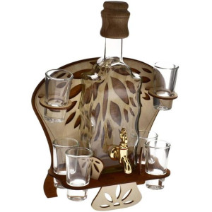 Karafka Łezka Kranik Kieliszki Urodziny Prezent Zestaw Ślub 500 Ml