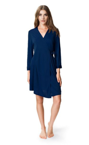 Elegancki peniuar damski Sara 36 granatowy