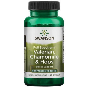 SWANSON Full Spectrum Waleriana Rumianek Chmiel 60 kaps.