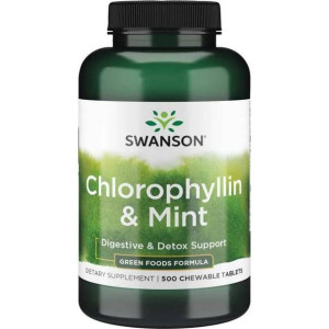 SWANSON Chlorofil Z Miętą 500 tab.