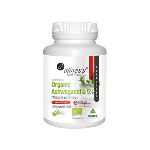 ALINESS Organic Ashwagandha 5% KSM-66 500mg - 100vcaps.