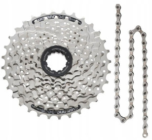 ZESTAW SHIMANO Kaseta 8rz HG41 11-32 +Łańcuch HG40