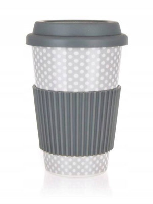 Kubek Na Kawę Herbatę Z Silikonową Pokrywką 400 Ml