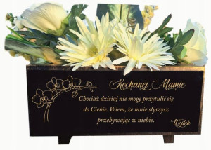 doniczka DUŻA, stroik na nagrobek, znicz GRAWER