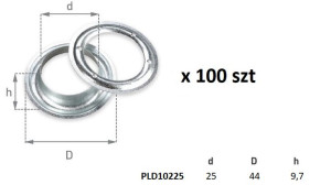 Oczko do plandeki oczka plandeki fi 25 - 100 szt