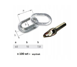 Oczka 100 szt do plandeki 40X10 + wycinak