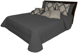Narzuta Pikowana 200x220 Na Łóżko Elegancka Stylowa Szara