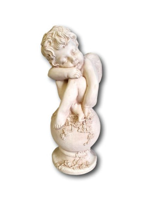 Figurka anioł aniołek na kuli Dekoracja nagrobna DUŻY 37cm