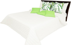 Narzuta Pikowana 240x240 Na Łóżko Elegancka Stylowa Kremowa
