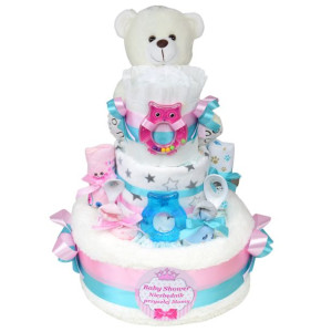 Tort z pieluch pampers Baby Shower 3