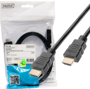 Kabel HDMI-HDMI 2.0 z Eth ASSMANN czarny 1m