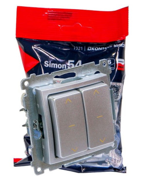 Simon 54 Łącznik żaluz podwójny srebrny DZW2.01/43