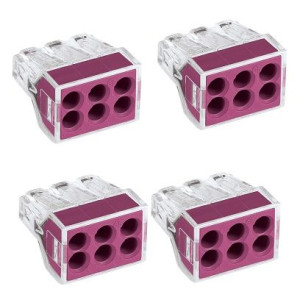 Szybkozłączka 6x 2,5mm2 WAGO 773-106 fiolet 4szt