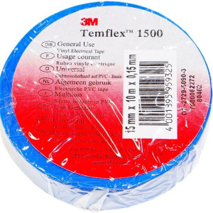 Taśma izolacyjna 15mm x 10m Temflex 1500 niebie 3M