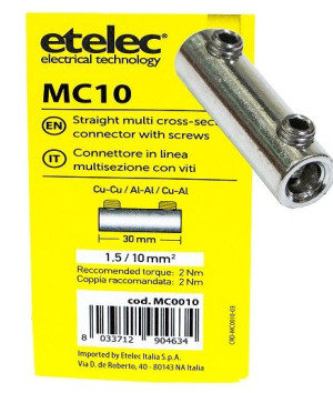 Złączka MC-10 ze śrubami 1,5-10mm2 MC0010