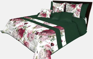 Narzuta Pikowana 240x240 Na Łóżko Elegancka Kwiaty