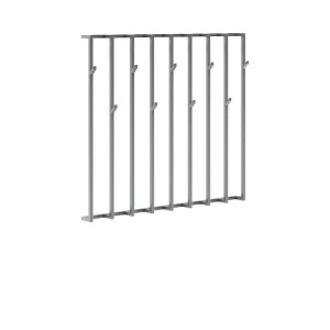 Wieszak ścienny Alf 100cm SZARY MAT industrialny loftowy minimalistyczny