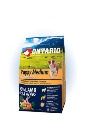 Karma Dla Psa Ontario Puppy Medium Lamb&rice 2,25kg