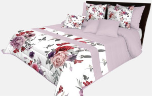Narzuta Pikowana 240x260 Na Łóżko Elegancka Kwiaty