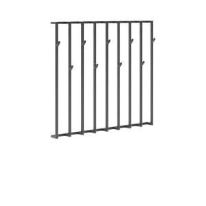 Industrialny wieszak na ścianę Alf 100cm GRAFITOWY loftowy minimalistyczny